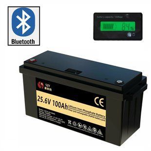 Фото: Аккумулятор LiFePO4 24V/100Ah/2560Wh (Bluetooth APP, BMS и LCD екран) для ИБП (класс А) Гарантия 12 мес