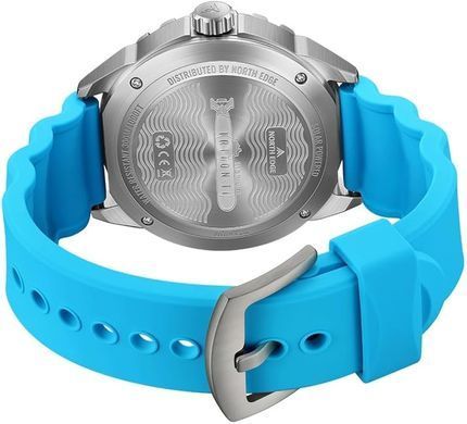 Фото: Тактичний годинник North Edge Triton-Ti Titanium Blue для дайвінгу сонячний заряд
