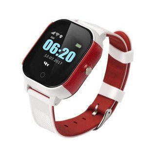Фото: Детские телефон-часы с GPS трекером GOGPS К23 белые с красным