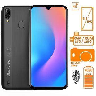 Фото: Смартфон Blackview A60 Pro 3/16GB DUALSIM Interstellar Black OFFICIAL UA