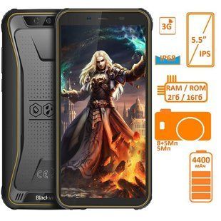 Фото: Смартфон Blackview BV5500 2/16GB DUALSIM Yellow OFFICIAL UA