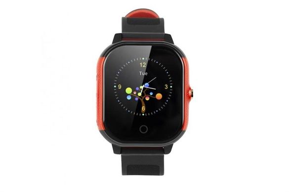 Фото: Детские телефон-часы с GPS трекером GOGPS К23 черные с красным