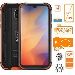 Фото: Смартфон Blackview BV5900 3/32GB DUALSIM Orange OFFICIAL UA
