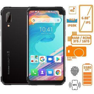 Фото: Смартфон Blackview BV6100 3/16GB DUALSIM Grey OFFICIAL UA