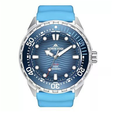 Фото: Тактичний годинник North Edge Triton Blue для дайвінгу сонячний заряд