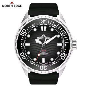 Фото: Тактические часы North Edge Triton Black для дайвинга солнечный заряд