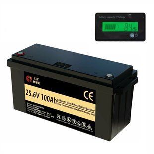 Фото: Аккумулятор LiFePO4 24V/100Ah/2560Wh (BMS и LCD екран) для ИБП (класс А) Гарантия 12 мес